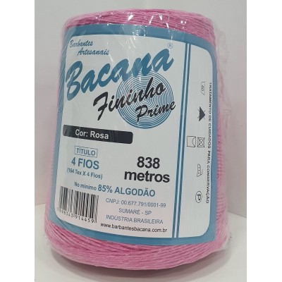 BARBANTE FININHO ROSA 4 FIOS 600G.
