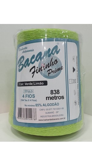 BARBANTE FININHO VERDE LIMÃO 4 FIOS 600G.