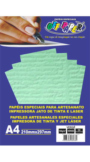 PAPEL VERGE VERDE OFFPAPER 180G.