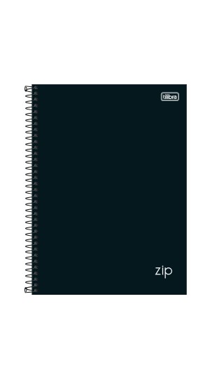 CADERNO UNIV. 160F. CD 10X1 ZIP PRETO TILIBRA
