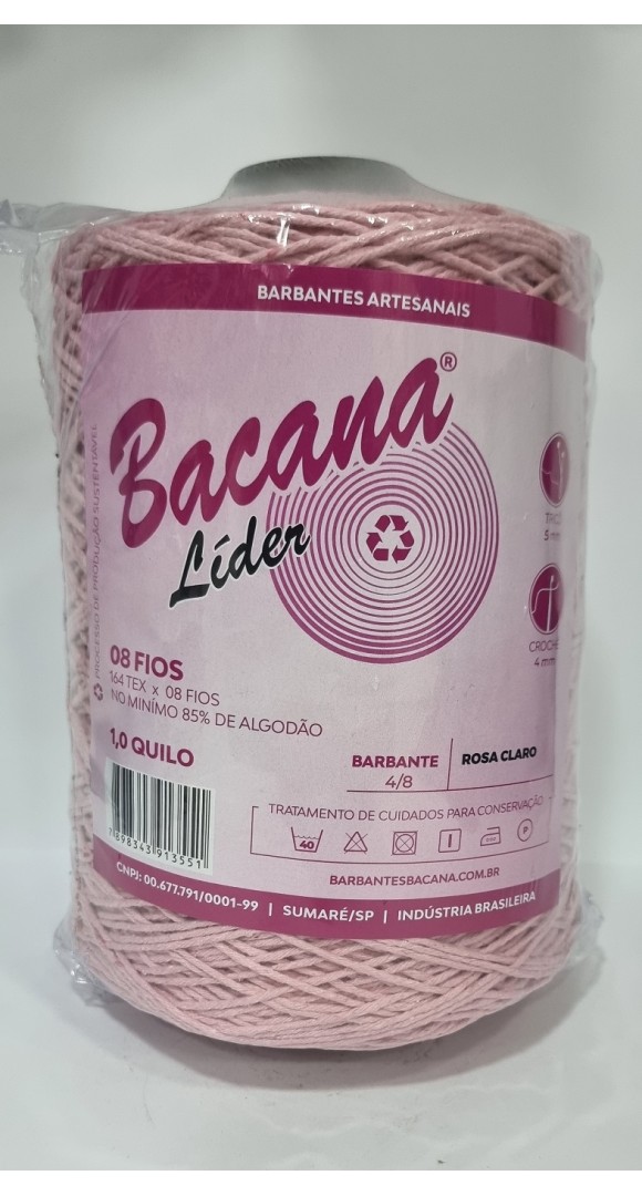 BARBANTE LIDER ROSA CLARO 8 FIOS 1,0KG.