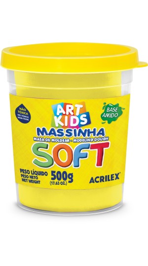 MASSA DE MODELAR SOFT 500G. 102 AMARELO LIMÃO