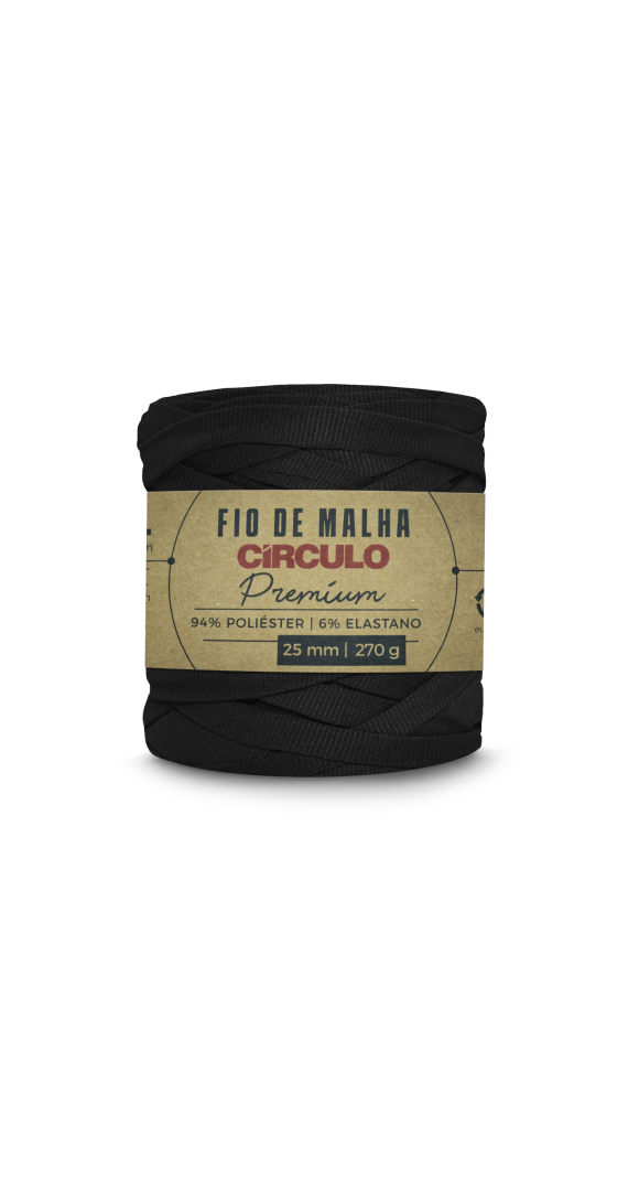 FIO DE MALHA CIRCULO PREMIUM - COR 8990 PRETO