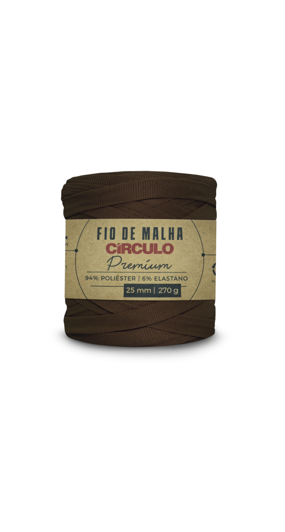 FIO DE MALHA CIRCULO PREMIUM - COR 7288 CHOCOLATE EM PÓ