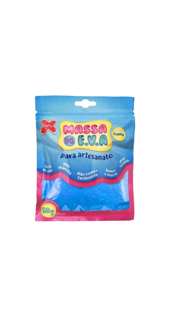 MASSA DE EVA 50G. AZUL CLARO MAKE MAIS