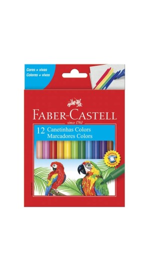 Canetinha Hidrográfica 12 Cores Faber Castell