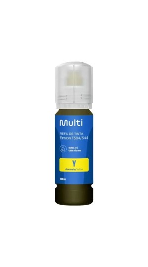 REFIL DE TINTA COMPATIVEL P/ EPSON T504/544 AMARELO 100ML. MULTILASER